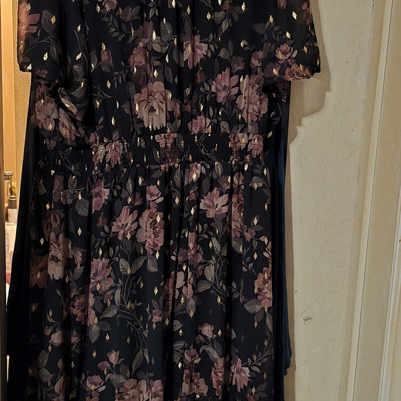 torrid Dresses & Skirts - Torrid Black and Purple Floral Maxi Dress